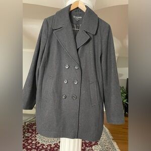 Forecaster of Boston women’s Charcoal gray Double- Breast Pea coat size 16